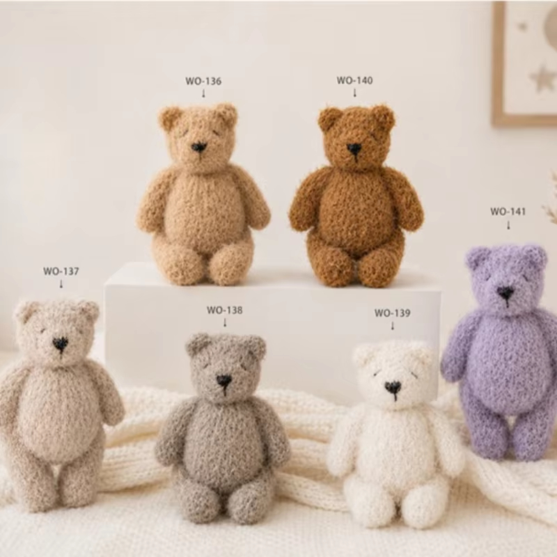 Knitted Cute Bear Doll - Newborn Photography Props